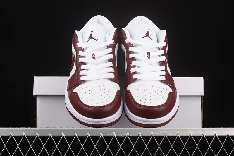 All categories Air Jordan Jordan series basketball shoes Air Jordan 1 Low Air Jordan 1 Low AJ1 Joe 1 wine red and white low-top basketball shoes DC0774-116